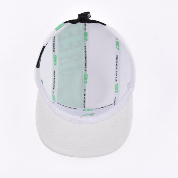 white snapback hat