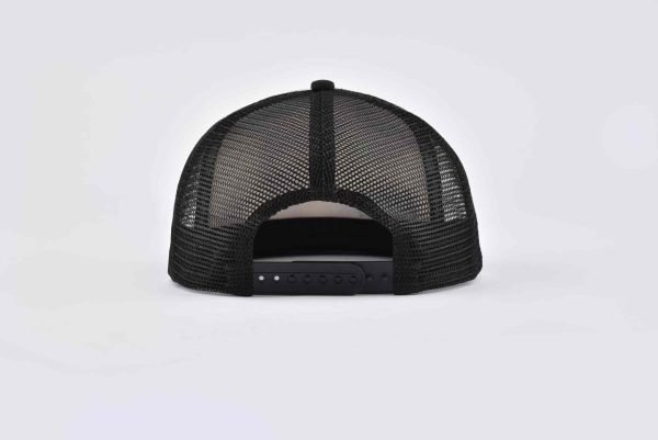 black mesh snapback hat