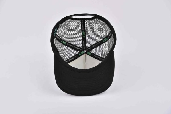 black mesh snapback hat